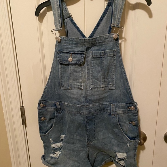 No Boundaries Pants - No Boundaries Women's Denim Overalls -Size XL